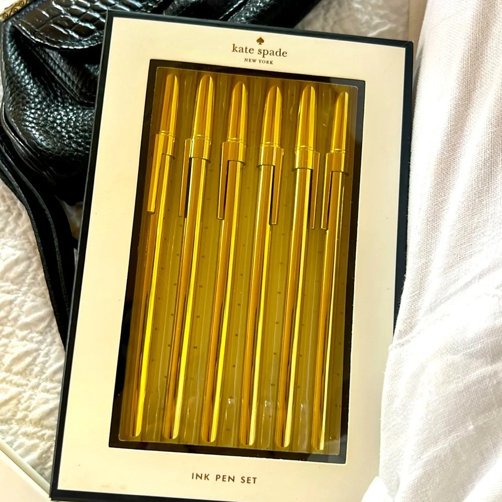 ♠️ Kate Spade NIB Strike Gold Pen Set and The Adventure Starts Now Journal ♠️ - Picture 1 of 2